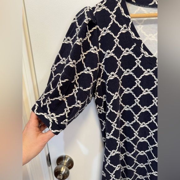 Cabi cruise dress women’s small blue navy rope coastal preppy bubble sleeve - Picture 11 of 12